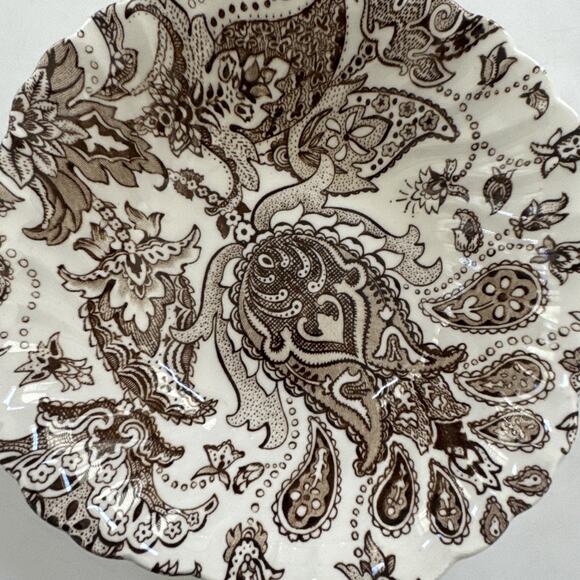Vintage Johnson Brothers Paisley Cereal Bowsl Set of 3 Ironstone Made in England - Picture 7 of 11